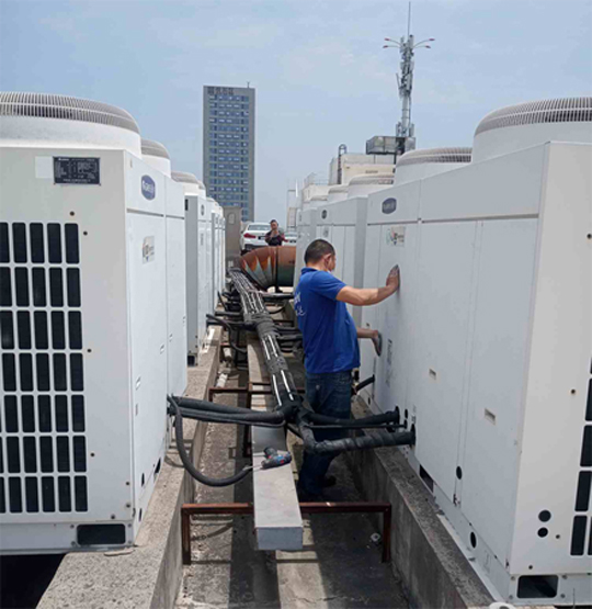 君山中央空调制热和不制冷系统维修方法